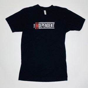 THE INDEPENDENT Classic Tee Shirt Sz Small Black Red White Logo NEW San Francisc